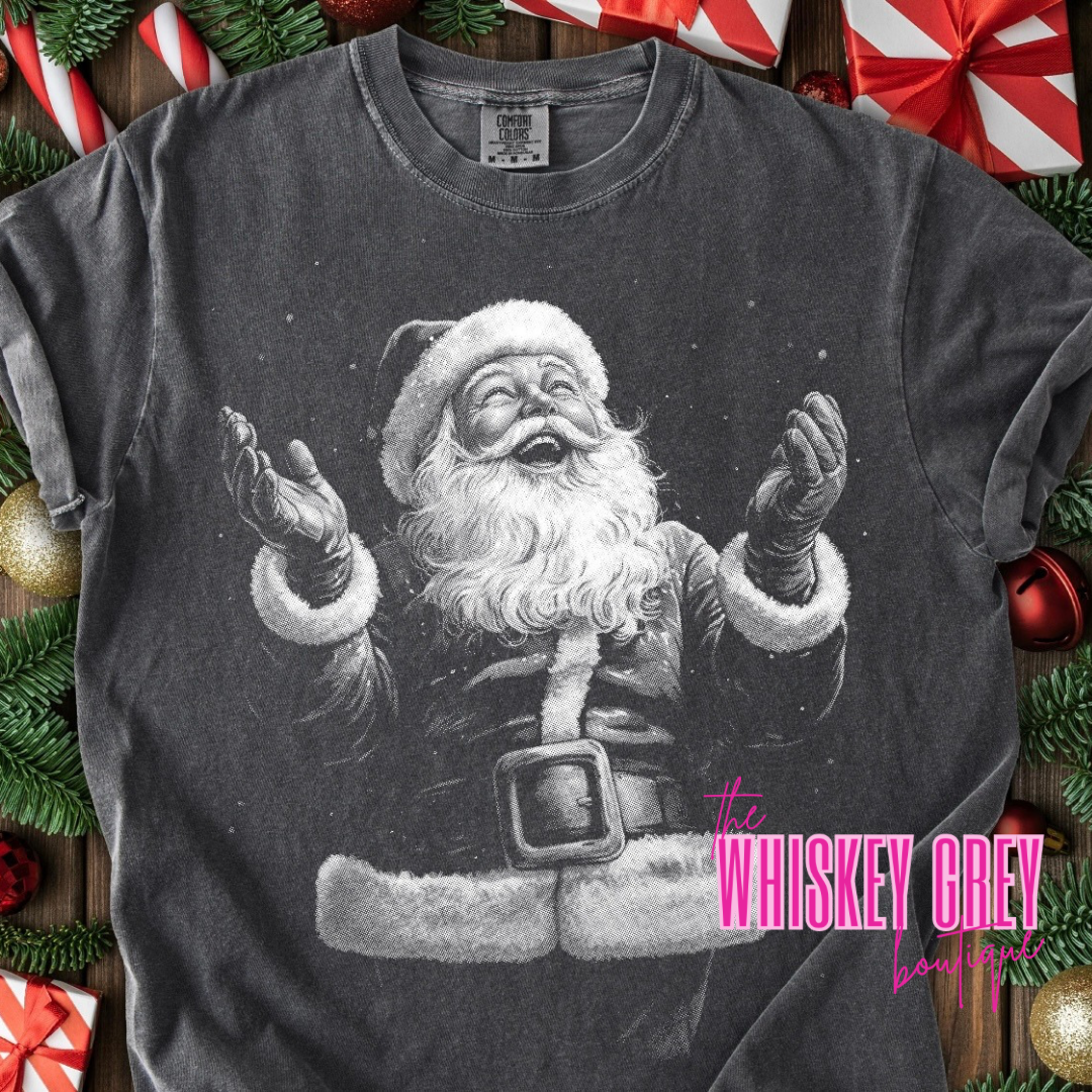 Vintage Half Tone Santa