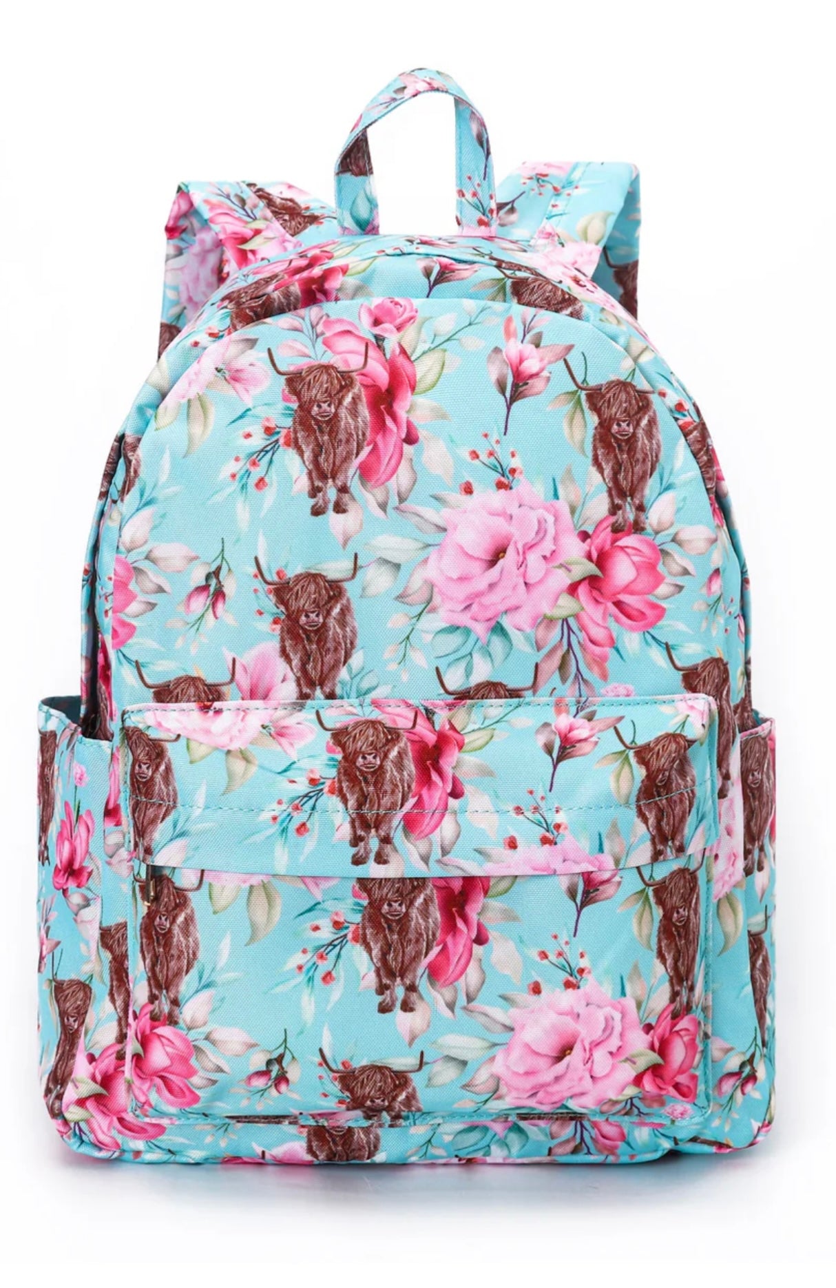 Highland Cow Floral Back pack PRE ORDER