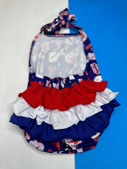 Howdy USA Ruffle Butt Romper (FINAL SALE)