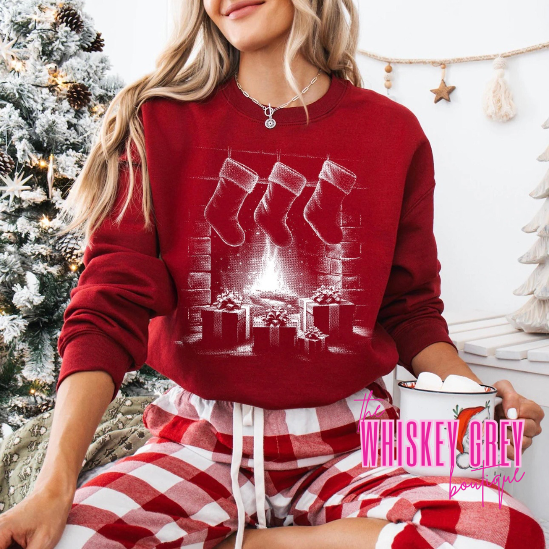 Chimney Half Tone Santa