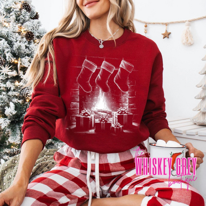 Chimney Half Tone Santa