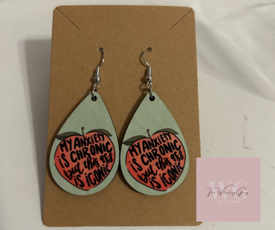 "Ass is Iconic” Teardrop Earrings