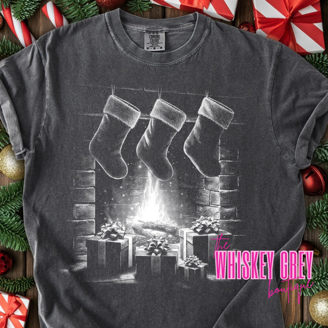 Chimney Half Tone Santa