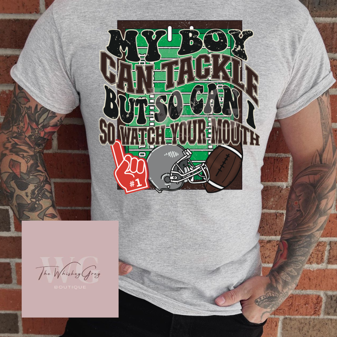 "My Boy Can Tackle" Unisex Tee