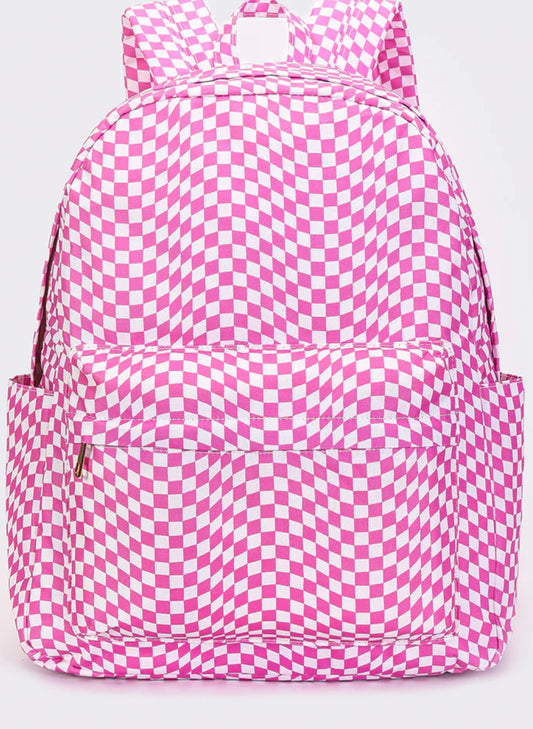 Pink Checkered backpack PRE ORDER