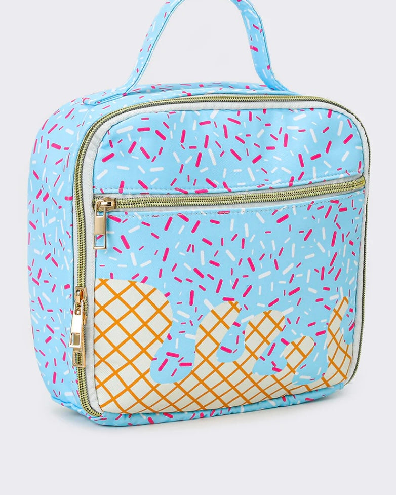 Blue Ice Cream Drip Backpack & Lunch Box PRE ORDER