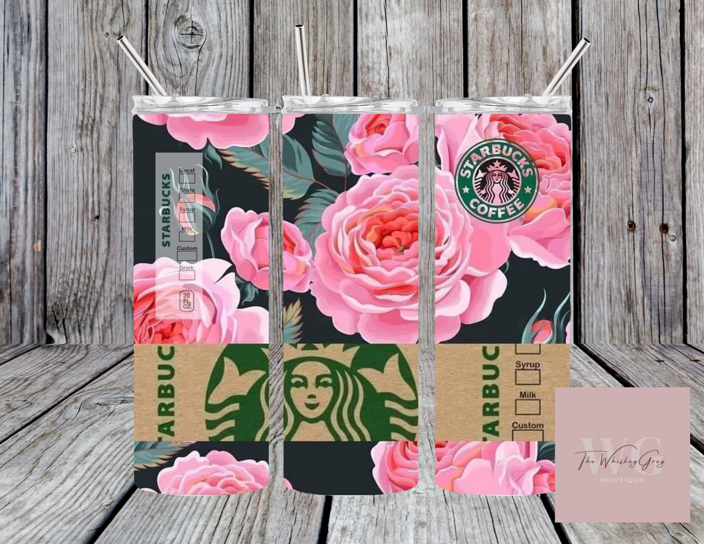 Flower Starbucks” 20 oz Tumbler