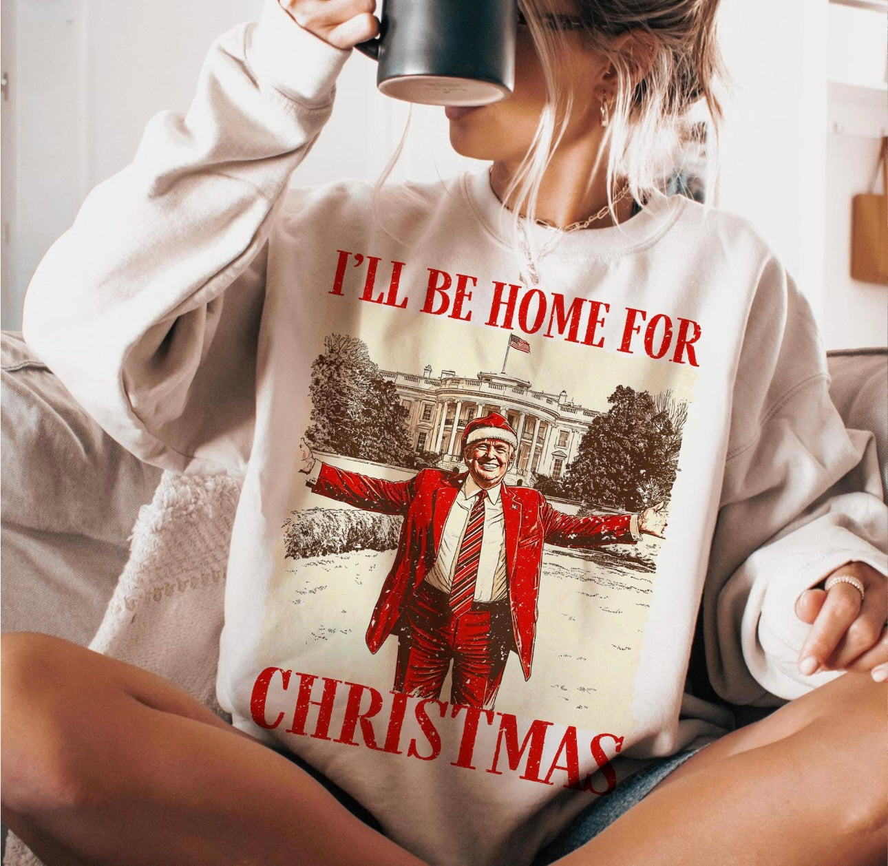 “I’ll be Home For Christmas” Crewneck