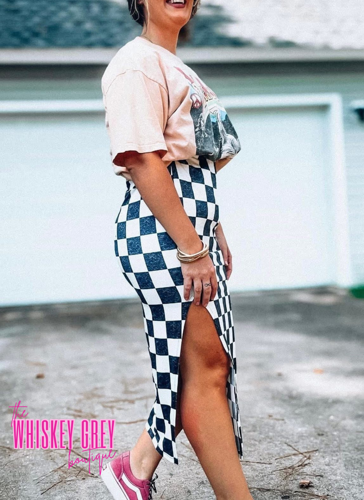 Checkered Pencil Skirt-PRE ORDER