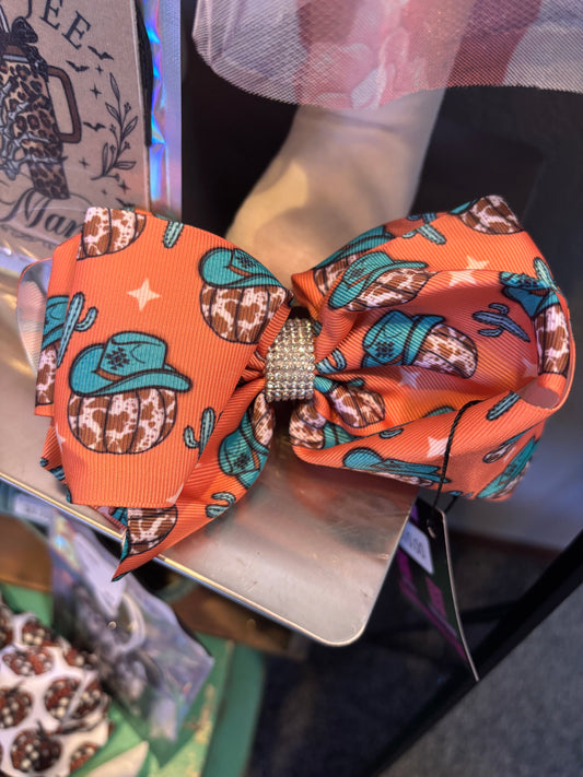 Howdy Pumpkin Bow