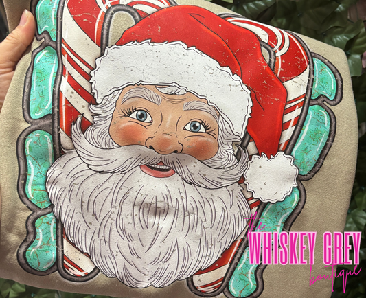 Turquoise and Santa Crewneck