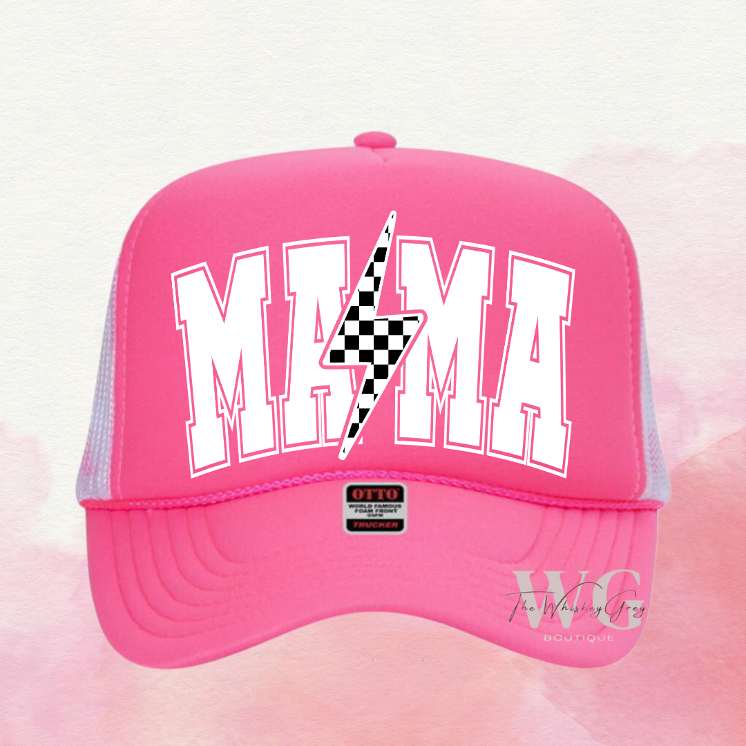 “Checkered Mama” Trucker Hat