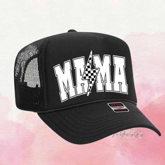 “Checkered Mama” Trucker Hat