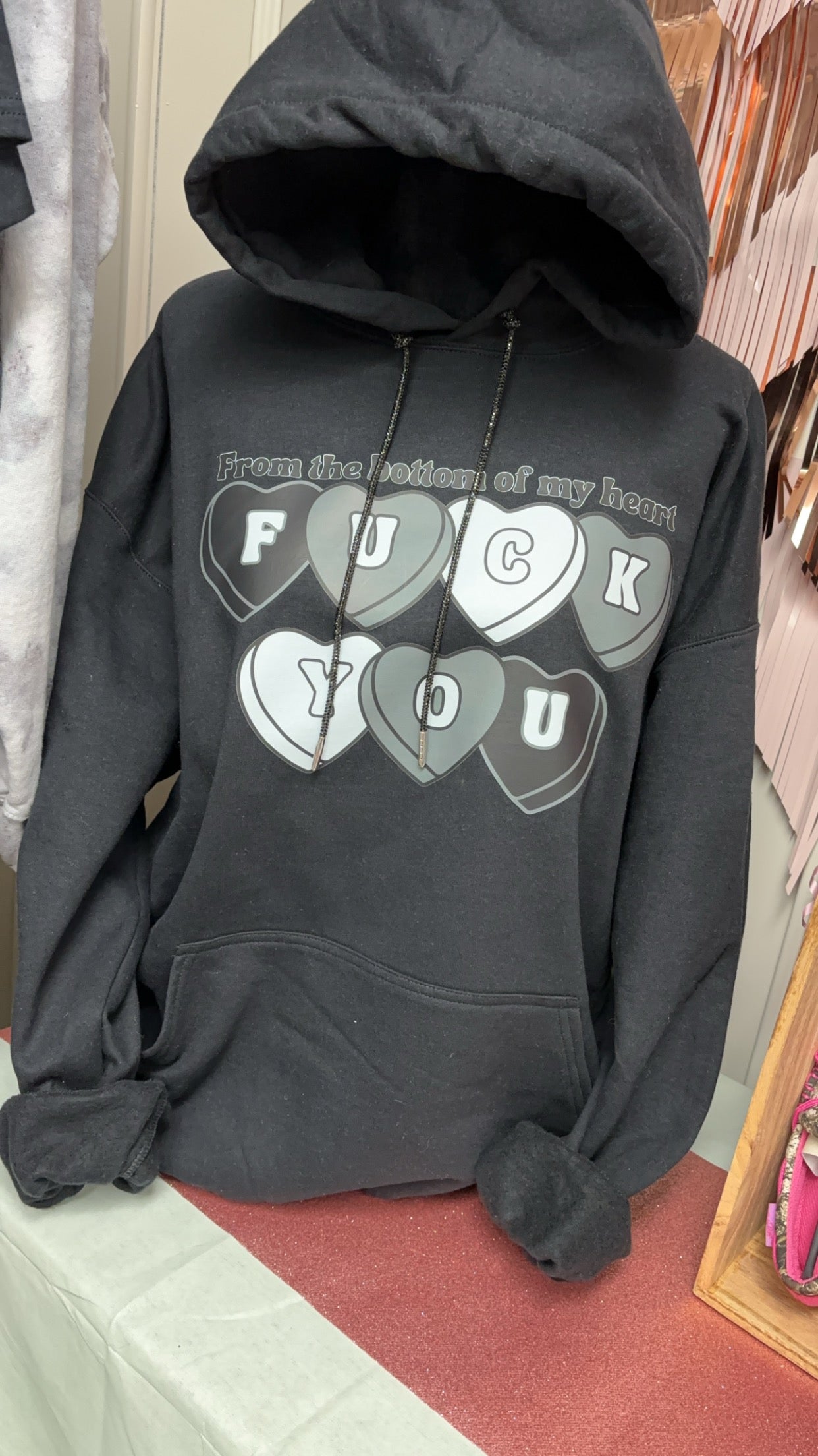 “F You” Hoodie-Bling String Optional