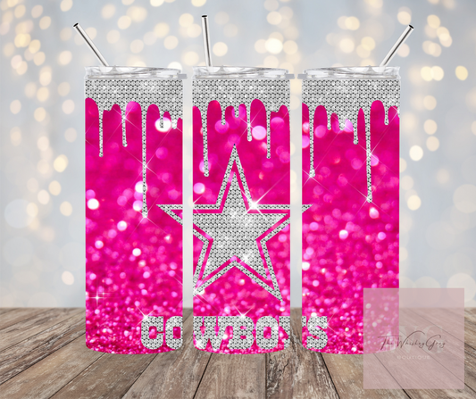 "Pink Out Cowboy" 20 oz Tumbler