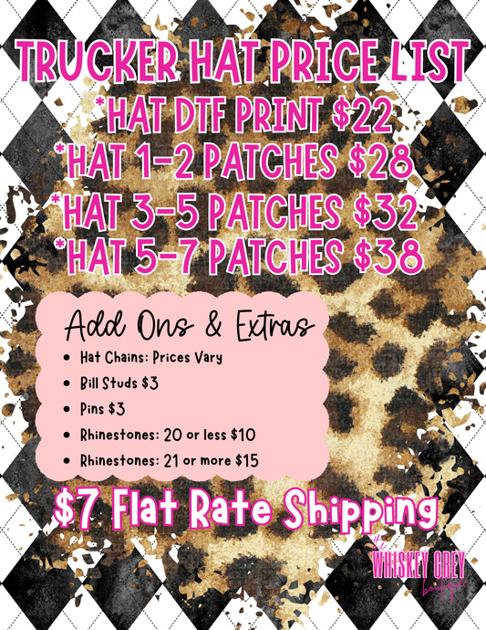 Live Sale Trucker Hat Bar