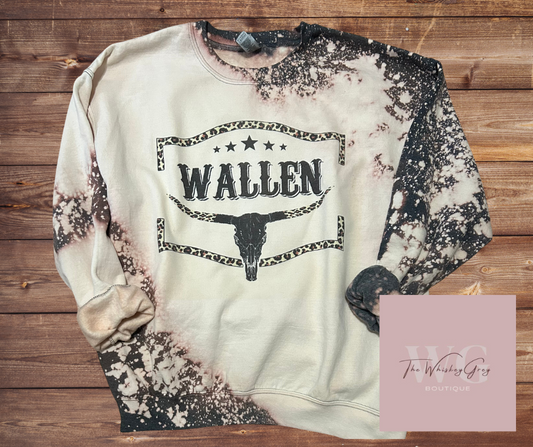 "Wallen Sideways Bleach" Crewneck