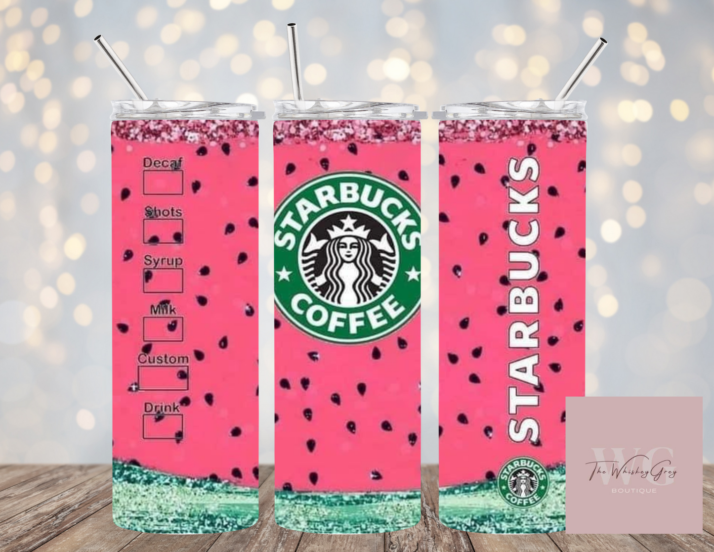 "Watermelon Starbucks” 20 oz Tumbler