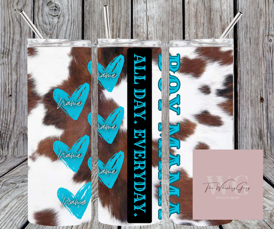 "Cowhide Boy Mama" 20 oz Tumbler-Custom Option